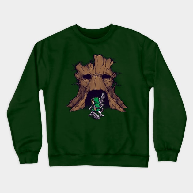 The Groot Deku Tree Crewneck Sweatshirt by obvian